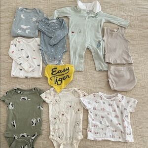 Assorted Kids One Pieces Set - NB-3mo bundle